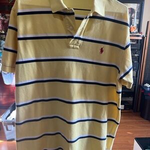 Polo by Ralph Lauren Yellow and Black Striped Polo Shirt
